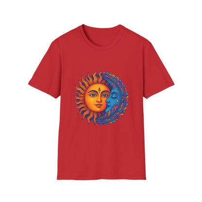Sun and Moon Sacred Balance Indian Art T-Shirt