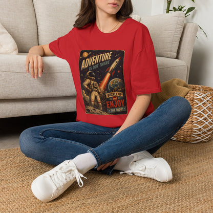 Adventure Is Out There Buckle Up And Enjoy The Ride Space Rocket T-Shirt