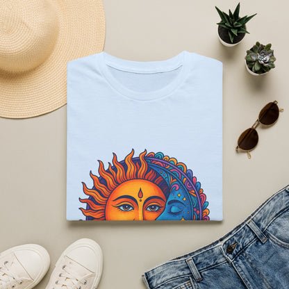 Sun and Moon Sacred Balance Indian Art T-Shirt