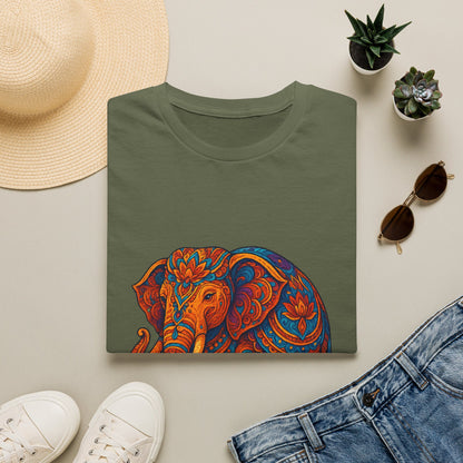 Vibrant Mandala Elephant Indian Art T-Shirt