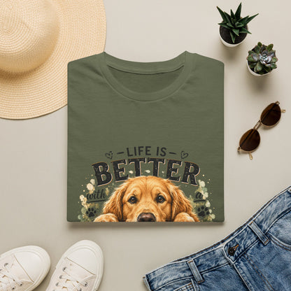 Life Is Better With a Golden Retriever T-Shirt