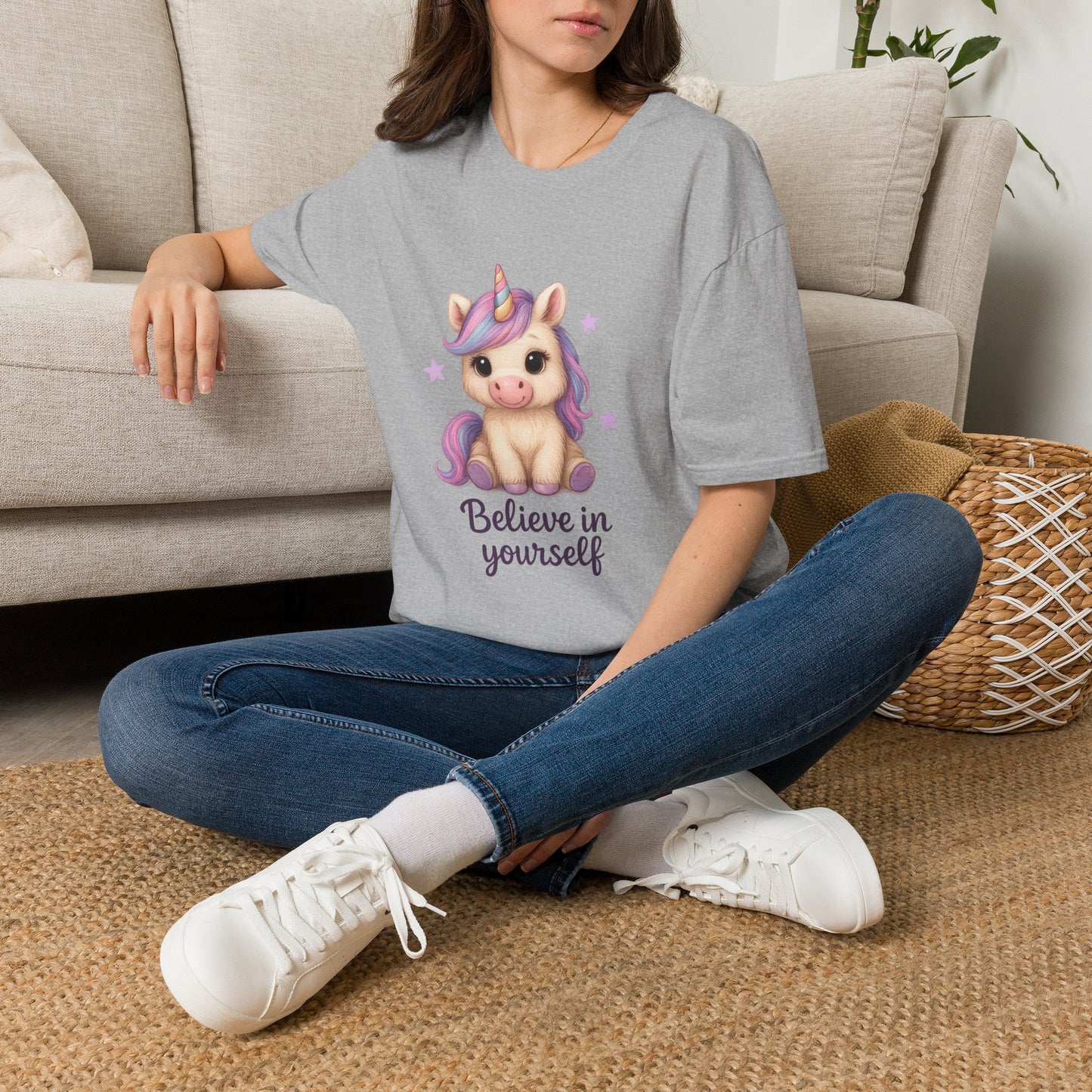 Believe in Yourself Cute Unicorn T-Shirt