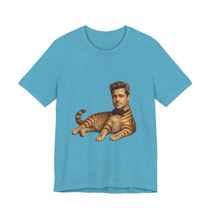 Brad Pitt Cat Parody T-Shirt