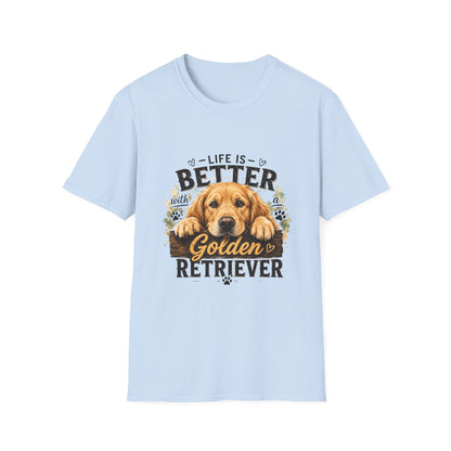 Life Is Better With a Golden Retriever T-Shirt
