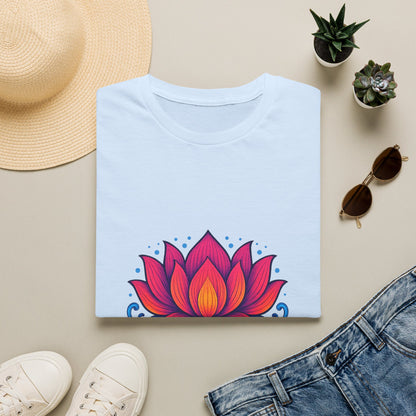 Vibrant Lotus Flower Sacred Indian Art T-Shirt