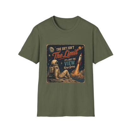 T-Shirt — "The Sky Isn't The Limit" Vintage Space Retro Graphic Tee