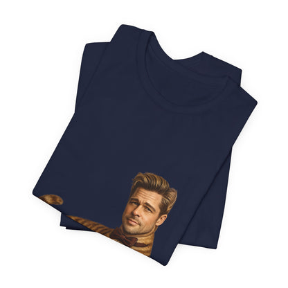 Brad Pitt Cat Parody T-Shirt