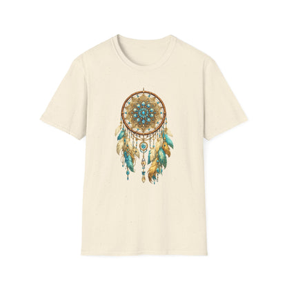 Ornate Turquoise & Gold Dreamcatcher T-Shirt