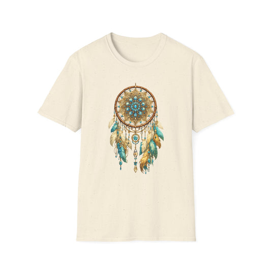 Ornate Turquoise & Gold Dreamcatcher T-Shirt
