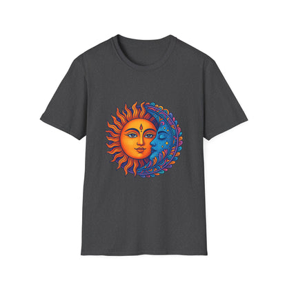 Sun and Moon Sacred Balance Indian Art T-Shirt