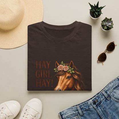 Hay Girl Hay! Horse Graphic T‑Shirt — Hay Girl Hay Funny Horse