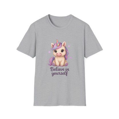 Believe in Yourself Cute Unicorn T-Shirt