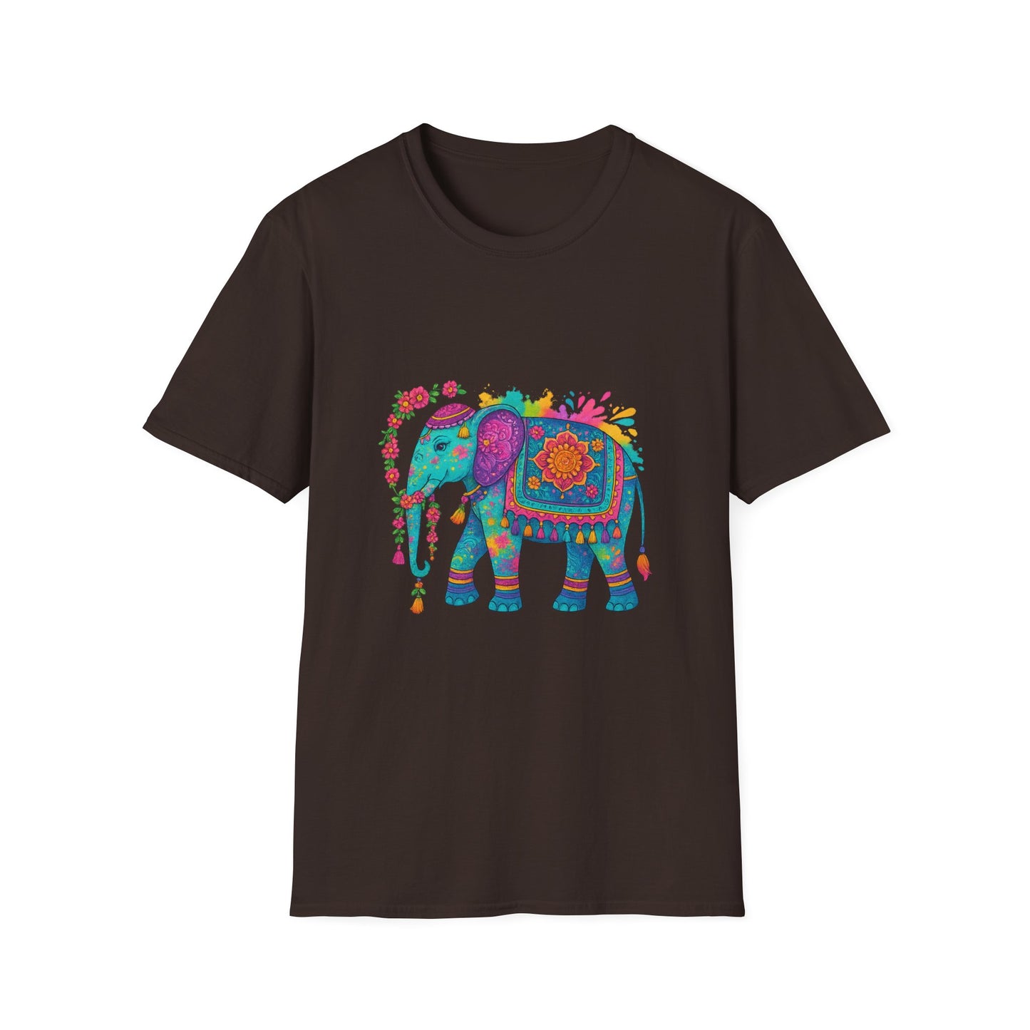 Vibrant Mandala Elephant Indian Art T-Shirt