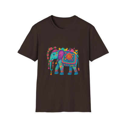 Vibrant Mandala Elephant Indian Art T-Shirt