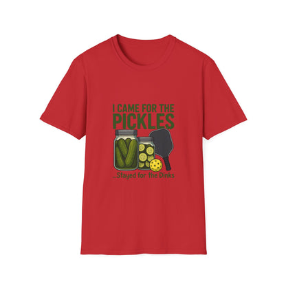 I Came for the Pickles Stayed for the Dinks Funny Pickleball T-Shirt