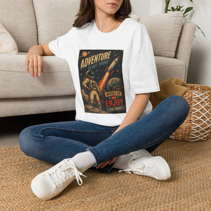 Adventure Is Out There Buckle Up And Enjoy The Ride Space Rocket T-Shirt