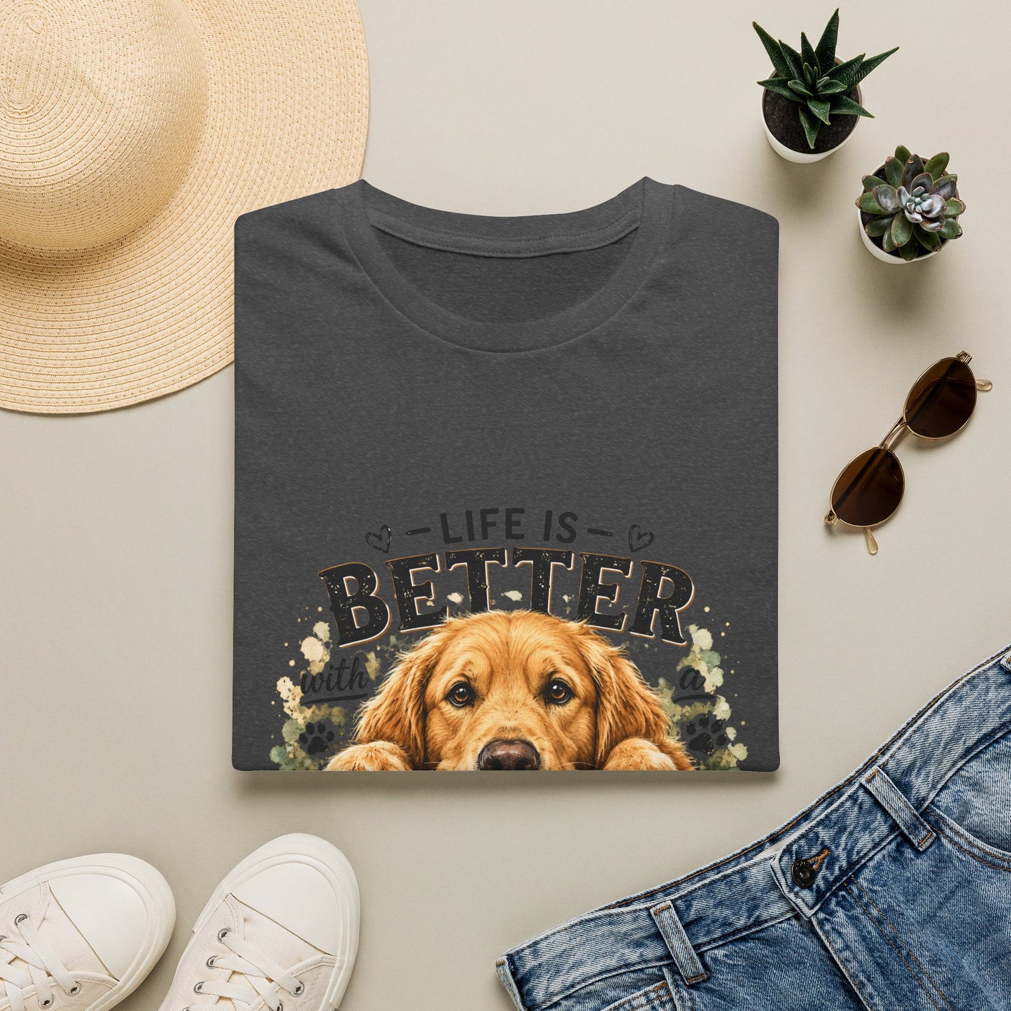 Life Is Better With a Golden Retriever T-Shirt