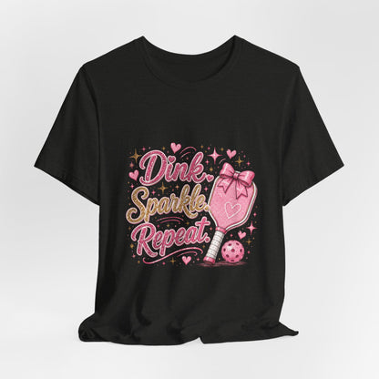 Dink Sparkle Repeat Funny Pickleball T-Shirt