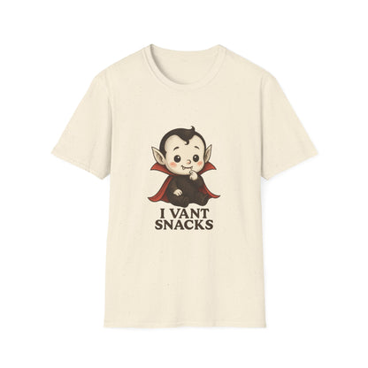 I Vant Snacks Funny Baby Vampire T-Shirt