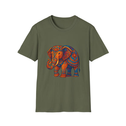Vibrant Mandala Elephant Indian Art T-Shirt