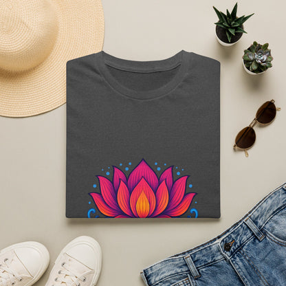 Vibrant Lotus Flower Sacred Indian Art T-Shirt