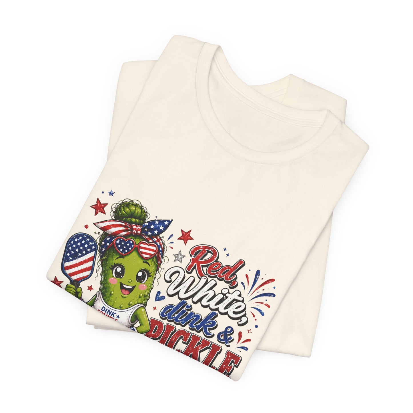 Red, White, Dink & Pickleball Funny Patriotic T-Shirt