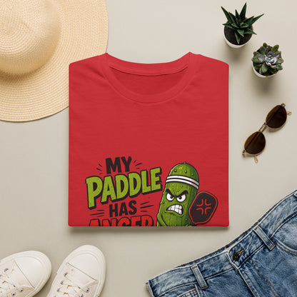 Pickle Paddle T‑Shirt — "My Paddle Has Anger Issues" Funny Pickleball Tee