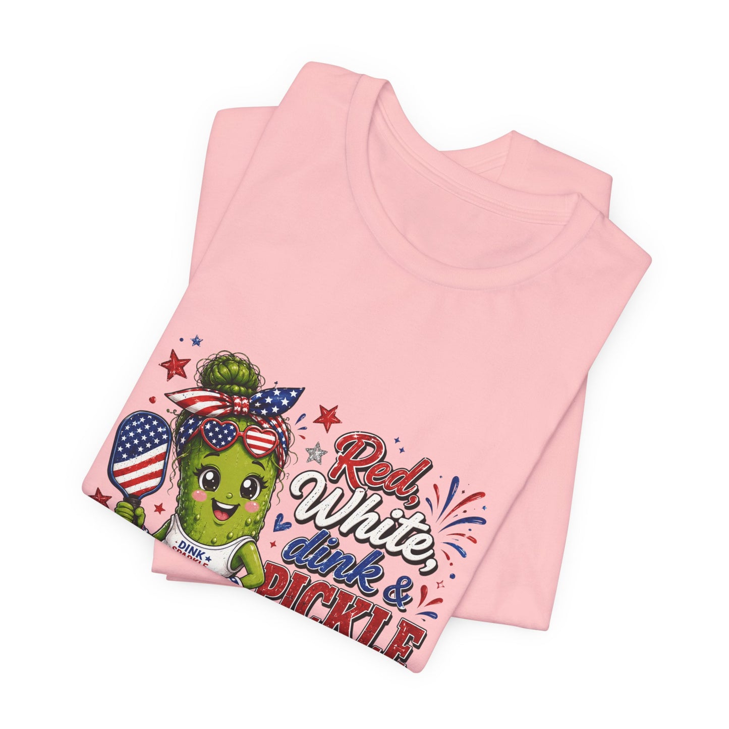 Red, White, Dink & Pickleball Funny Patriotic T-Shirt