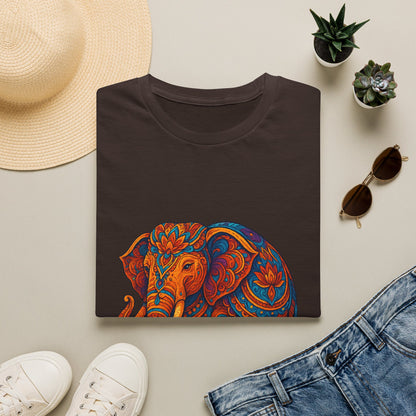 Vibrant Mandala Elephant Indian Art T-Shirt