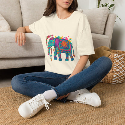 Vibrant Mandala Elephant Indian Art T-Shirt