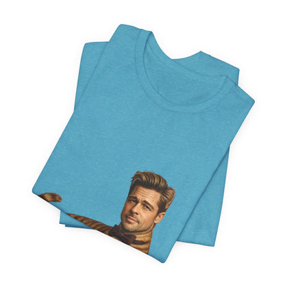 Brad Pitt Cat Parody T-Shirt