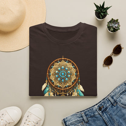 Ornate Turquoise & Gold Dreamcatcher T-Shirt