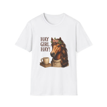 Hay Girl Hay! Horse Graphic T‑Shirt — Hay Girl Hay Funny Horse