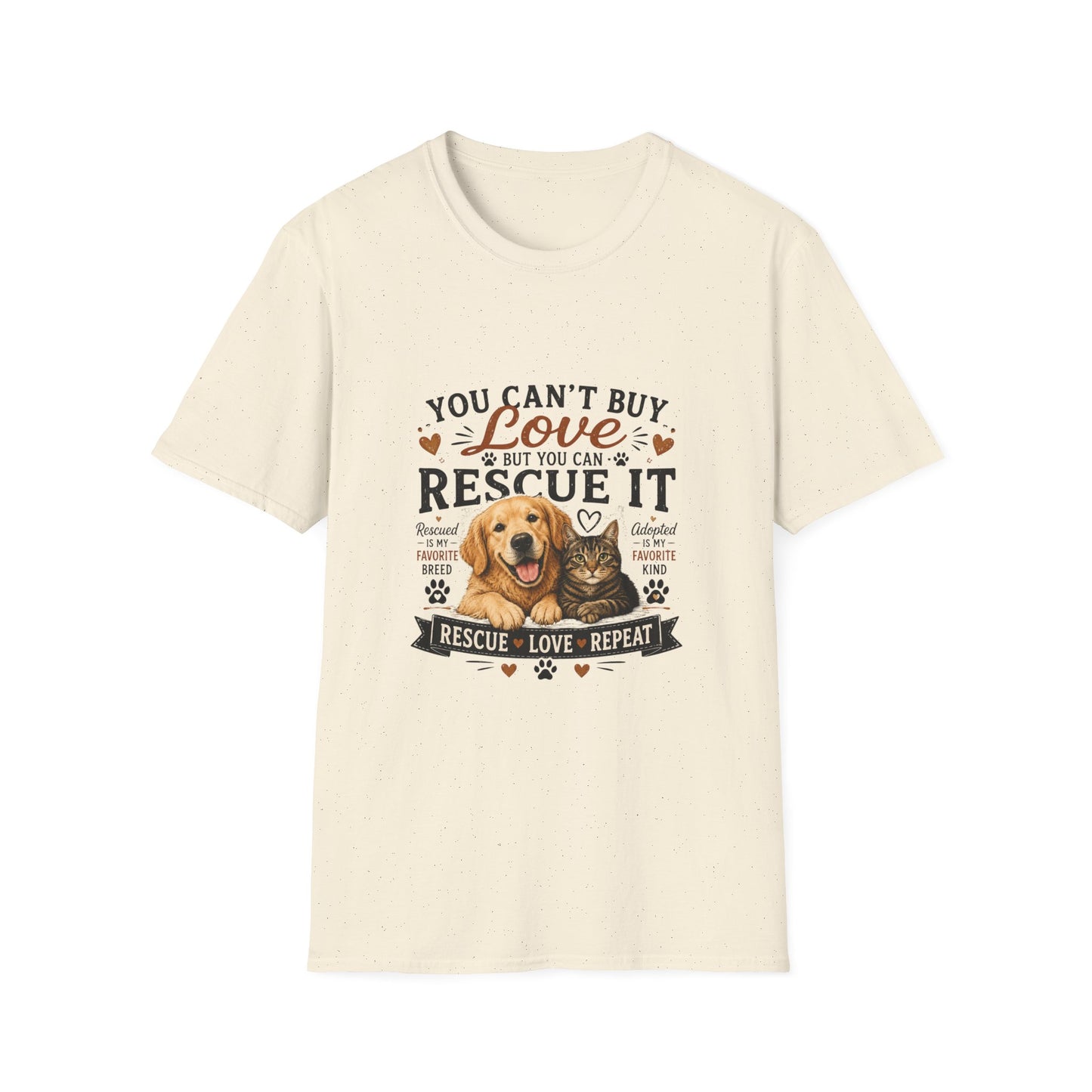 Rescue It T-Shirt — "You Can't Buy Love But You Can Rescue It" Dog Rescue Tee