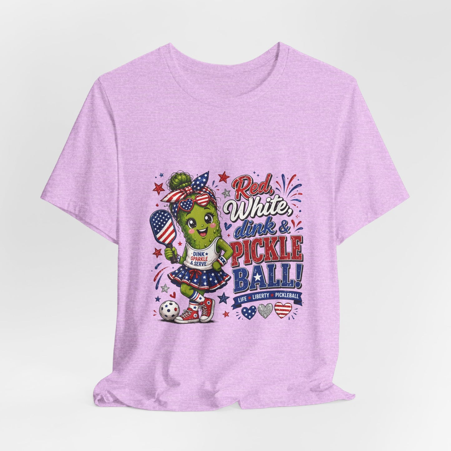 Red, White, Dink & Pickleball Funny Patriotic T-Shirt