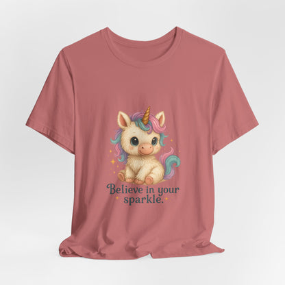 Believe in Your Sparkle Cute Unicorn T-Shirt