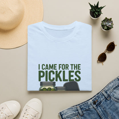 I Came for the Pickles Stayed for the Dinks Funny Pickleball T-Shirt