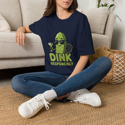 Dink Responsibly Funny Pickleball T-Shirt