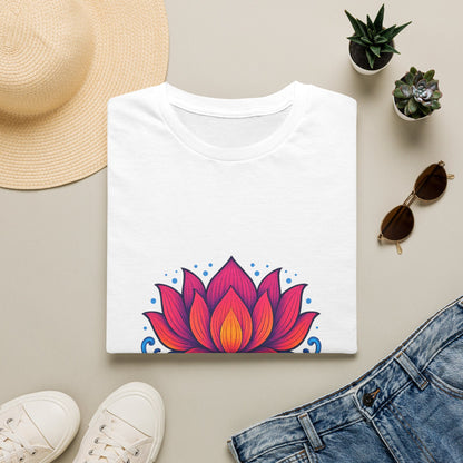 Vibrant Lotus Flower Sacred Indian Art T-Shirt