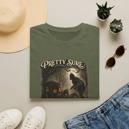 Sasquatch Stole My Carriage Ride Funny Halloween T-Shirt