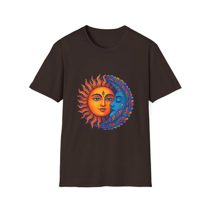 Sun and Moon Sacred Balance Indian Art T-Shirt