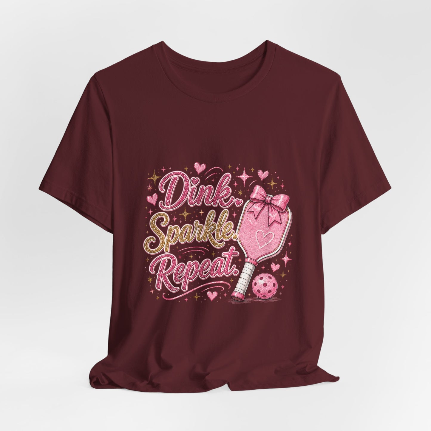 Dink Sparkle Repeat Funny Pickleball T-Shirt
