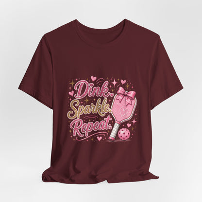 Dink Sparkle Repeat Funny Pickleball T-Shirt