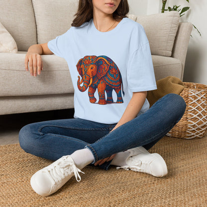 Vibrant Mandala Elephant Indian Art T-Shirt