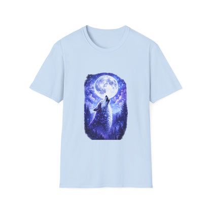 Howling Wolf Under Full Moon T-Shirt