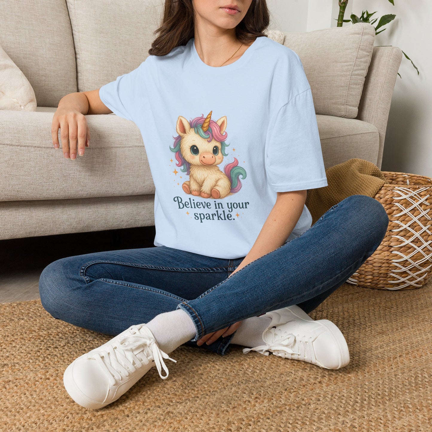 Believe in Your Sparkle Cute Unicorn T-Shirt