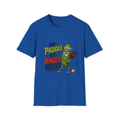 Pickle Paddle T‑Shirt — "My Paddle Has Anger Issues" Funny Pickleball Tee