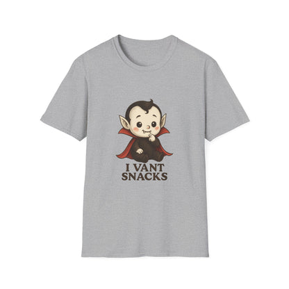 I Vant Snacks Funny Baby Vampire T-Shirt