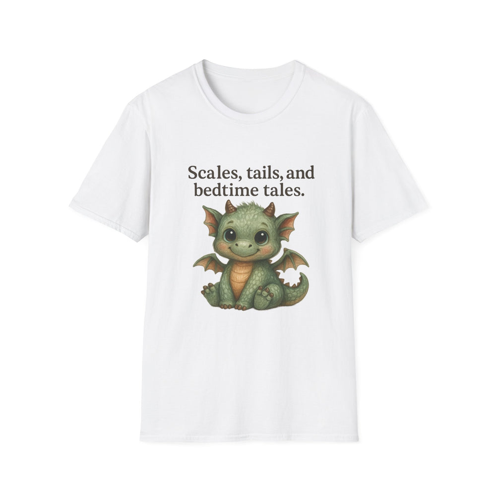 Scales, Tails, and Bedtime Tales Cute Dragon T-Shirt