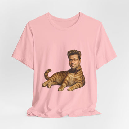 Brad Pitt Cat Parody T-Shirt